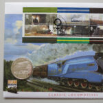 2004 first day covers - Classic Locomotives The Mallard silver £5 pounds coin cover UK Westminster Left