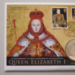 2008 first day covers - Queen Elizabeth I 450th anniversary silver £5 coin cover UK Westminster Left