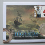 2009 first day covers Heroes of the High Seas silver £5 pounds coin cover UK Westminster Left