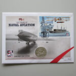 2009 first day covers - Naval Aviation centenary silver £5 coin cover - Gibraltar - Face