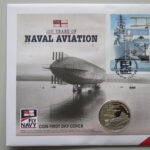 2009 first day covers - Naval Aviation centenary silver £5 coin cover - Gibraltar - Left