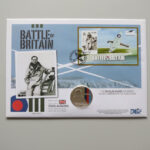 2010 first day covers - Battle of Britain 70th anniversary silver £5 coin cover - Gibraltar - Face