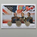 2011 first day covers - 1936 The Year Of Three Kings silver coins cover - UK Face