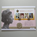 2015 First Day Covers - Longest Reigning Monarch Silver £5 Coin Cover - Jersey Westminster Face