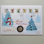 2016 First Day Covers - Merry Christmas Silver Proof £20 Coin Cover - UK Westminster Face