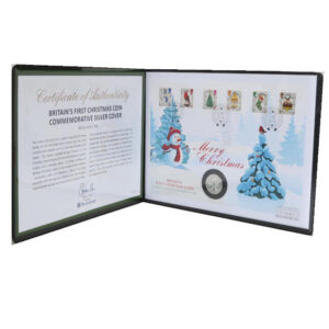 2016 First Day Covers - Merry Christmas Silver Proof £20 Coin Cover - UK Westminster Folder