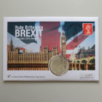 2016 First Day Covers - Rule Britannia Brexit 1oz Fine Silver Britannia £2 Coin Cover - UK - Westminster Face