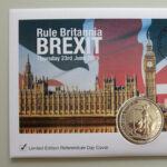 2016 First Day Covers - Rule Britannia Brexit 1oz Fine Silver Britannia £2 Coin Cover - UK - Westminster Left