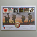 2018 First Day Covers - The First World War Centenary £5 Silver Proof Coin Cover - UK Westminster Face