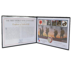 2018 First Day Covers - The First World War Centenary £5 Silver Proof Coin Cover - UK Westminster Folder