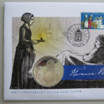 2020 First Day Covers - Florence Nightingale 200th Anniversary Silver £5 Coin Cover - UK Westminster Left