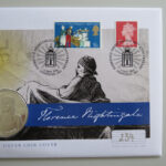 2020 First Day Covers - Florence Nightingale 200th Anniversary Silver £5 Coin Cover - UK Westminster Right