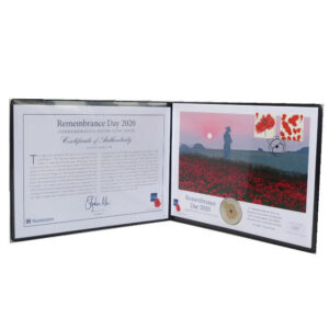 2020 First Day Covers - Remembrance Day Silver Proof £5 Coin Cover - UK Westminster Folder