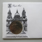 1981 First Day Covers - Royal Wedding Prince of Wales and Lady Diana Crown Coin Cover - UK Royal Mint - Left