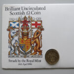 1984 First Day Covers - Introduction of the Scottish £1 Coins Coin Cover - UK FDC Royal Mint - Left