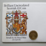 1984 First Day Covers - New Scottish £1 Brilliant Uncirculated Coins Coin Cover UK Royal Mint - Left