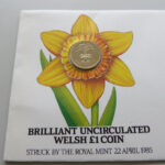 1985 First Day Covers - Welsh Brilliant Uncirculated £1 One Pound Coin Cover - UK Royal Mint - Obverse