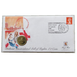 1989 First Day Covers - Tercentenary of the Bill of Rights £2 Pound Coin Cover - UK Royal Mint