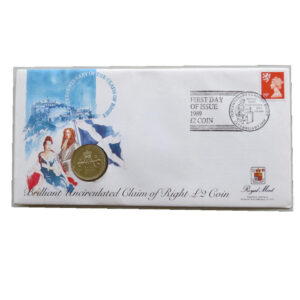 1989 First Day Covers - Tercentenary of the Cliam of Right £2 Pound Coin Cover - UK Royal Mint Face