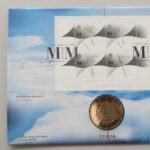 2000 First Day Covers - The Millennium Moment £5 Pounds Coin Cover - UK Royal Mail Left