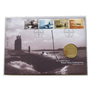 2001 First Day Covers - Royal Navy Submarines 100 Years Medal Cover - UK Royal Mail