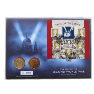 2005 First Day Coin Cover - End of WWII 60th Anniversary £2 Pounds Coin PNC Cover - UK FDC Royal Mail Face