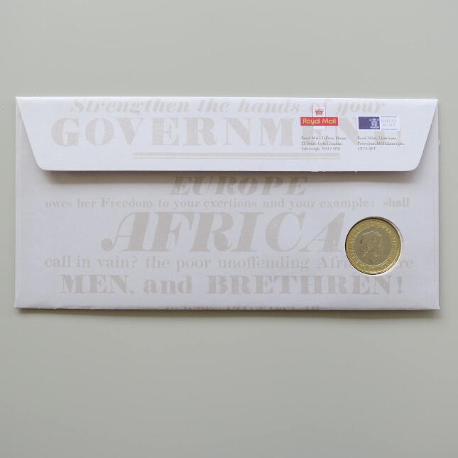 2007 First Day Coin Cover - Abolition of The Slave Trade £2 Pounds Coin PNC Cover - UK FDC Royal Mail Back