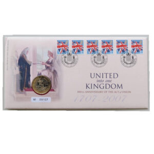 2007 First Day Coin Cover - Act of Union 300th Anniversary £2 Pounds Coin PNC Cover - UK FDC Royal Mail Face