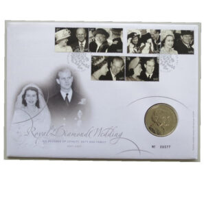 2007 First Day Coin Cover - Royal Diamond Wedding £5 Coin PNC Cover - UK FDC Royal Mail Face