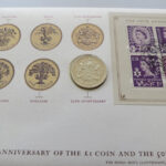 2008 First Day Coin Cover - 50th Anniversary of Country Definitives £1 Pound Coin PNC Cover - UK FDC Royal Mail Obverse