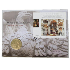 2008 First Day Medal Cover - 300 Years of Christopher Wren's Masterpiece Medallion PNC Cover - UK FDC Royal Mail Face