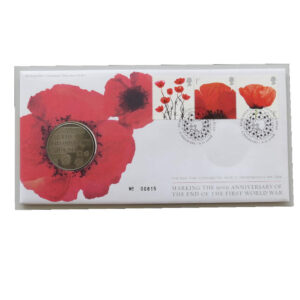 2008 First Day Medal Cover - 90th Anniversary End of First World War Medallion PNC Cover - UK FDC Royal Mail Face