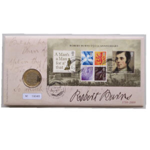 2009 First Day Coin Cover - Robert Burns 250th Anniversary £2 Pound Coin PNC Cover - UK FDC Royal Mail Face