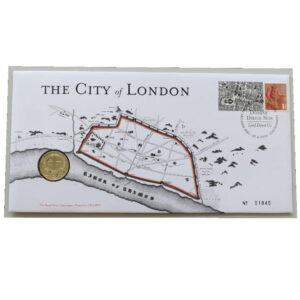 2010 First Day Coin Cover - The City of London Brilliant Uncirculated £1 Pound PNC Cover - UK FDC Royal Mail Face