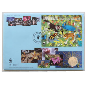 2011 First Day Coin Cover - 50 Years of World Wildlife Fund WWF 50p Pence Coin PNC Cover - UK FDC Royal Mail Face