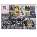 2011 First Day Coin Cover - London 2012 Olympics The Final Push £5 Pounds Coin PNC Cover - UK FDC Royal Mail Face