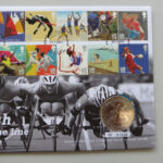 2011 First Day Coin Cover - London 2012 Olympics The Final Push £5 Pounds Coin PNC Cover - UK FDC Royal Mail Right