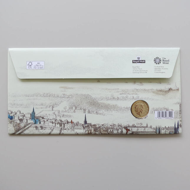 2011 First Day Coin Cover - The City of Edinburgh £1 Pound Coin PNC Cover - UK FDC Royal Mail Back