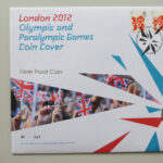 2012 First Day Coin Cover - London 2012 Olympic & Paralympic Games Silver Proof £5 Pounds Coin PNC Cover - UK Royal Mail Left