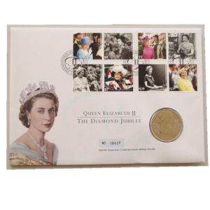 2012 First Day Coin Cover - The The Queen's Diamond Jubilee £5 Pounds Coin PNC Cover - UK FDC Royal Mail Face