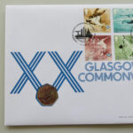 2014 First Day Coin Cover - Glasgow 2014 Commonwealth Games 50p Pence Coin PNC Cover - UK FDC Royal Mail Left