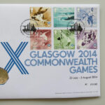 2014 First Day Coin Cover - Glasgow 2014 Commonwealth Games 50p Pence Coin PNC Cover - UK FDC Royal Mail Right