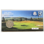 2014 First Day Coin Cover - The 2014 Ryder Cup Gleneagles Scotland Medal PNC Cover - UK FDC Royal Mail Face