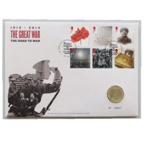 2014 First Day Coin Cover - The Great War Centenary Road To War £2 Pounds Coin PNC Cover - UK FDC Royal Mail Face