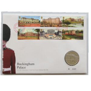 2014 First Day Medal Cover - Buckingham Palace Medallion PNC Cover - UK FDC Royal Mail Face