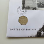 2015 First Day Coin Cover - Battle of Britain 75th Anniversary 50p Pence Coin PNC Cover - UK FDC Royal Mail Obverse