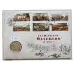 2015 First Day Coin Cover - Battle of Waterloo 200th Anniversary £5 Pounds Coin PNC Cover - UK FDC Royal Mail Face