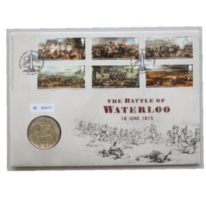 2015 First Day Coin Cover - Battle of Waterloo 200th Anniversary £5 Pounds Coin PNC Cover - UK FDC Royal Mail Face