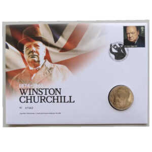 2015 First Day Coin Cover - Winston Churchill 50th Death Anniversary £5 Pounds Coin PNC Cover - UK FDC Royal Mail Face