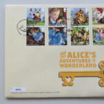 2015 First Day Medal Cover - Alice's Adventure In Wonderland 150 Years Medallion PNC Cover - UK FDC Royal Mail Left